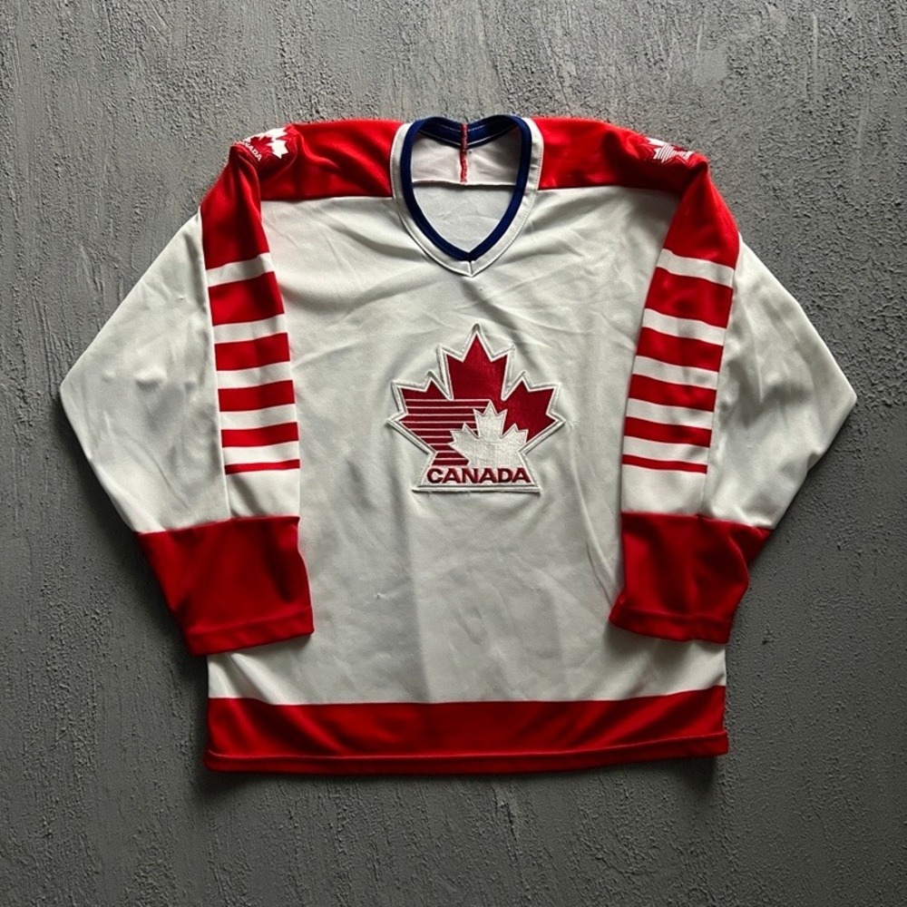 Vintage Team Canada Hockey Jersey‎ Large White 1980s